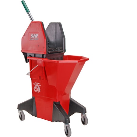 Enterprise Manufacturing Bucket, Mop , Red, W/Grn Wringr 501403RG
